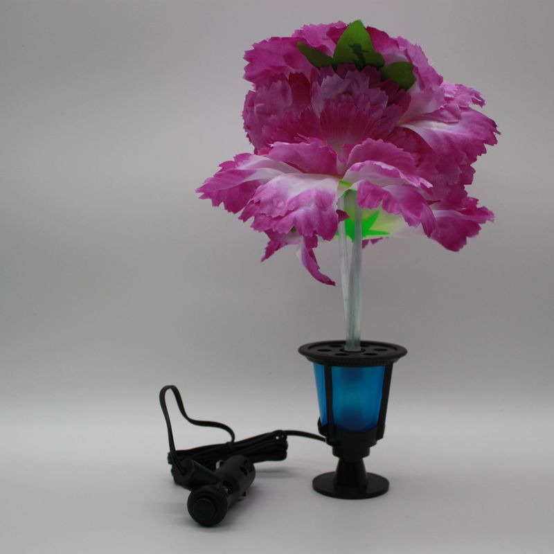 Rosa blomst med led-lys