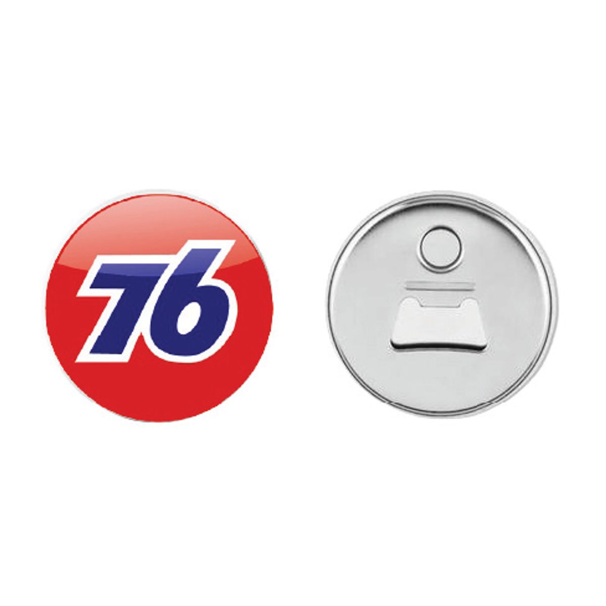 76 Gas station Button  55mm, Velg alternativ i menyen