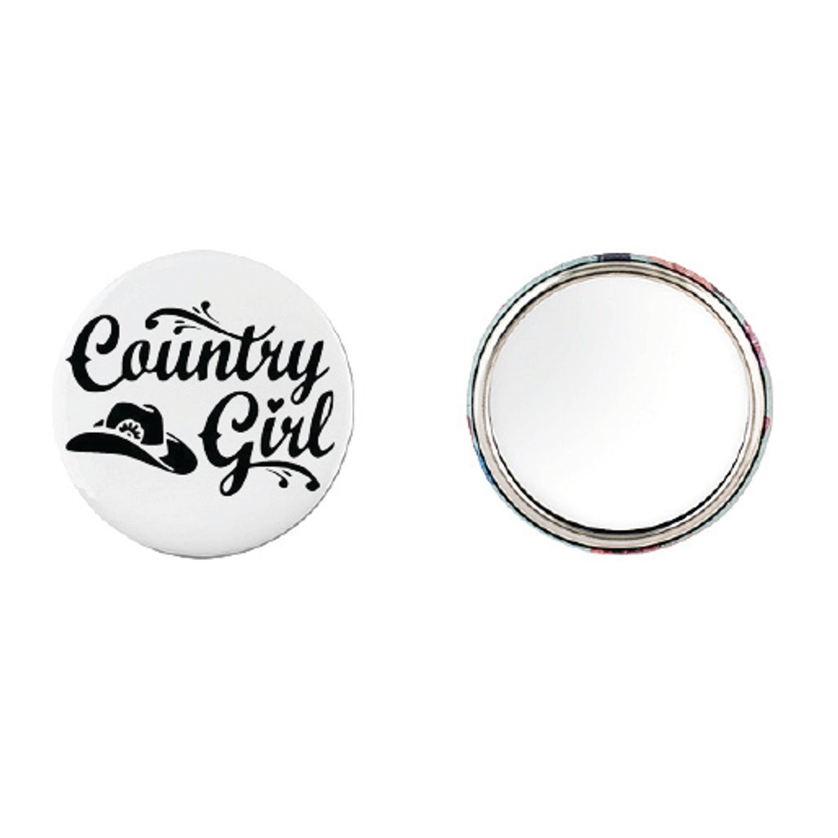 Country Girl Button 55mm, Velg alternativ i menyen