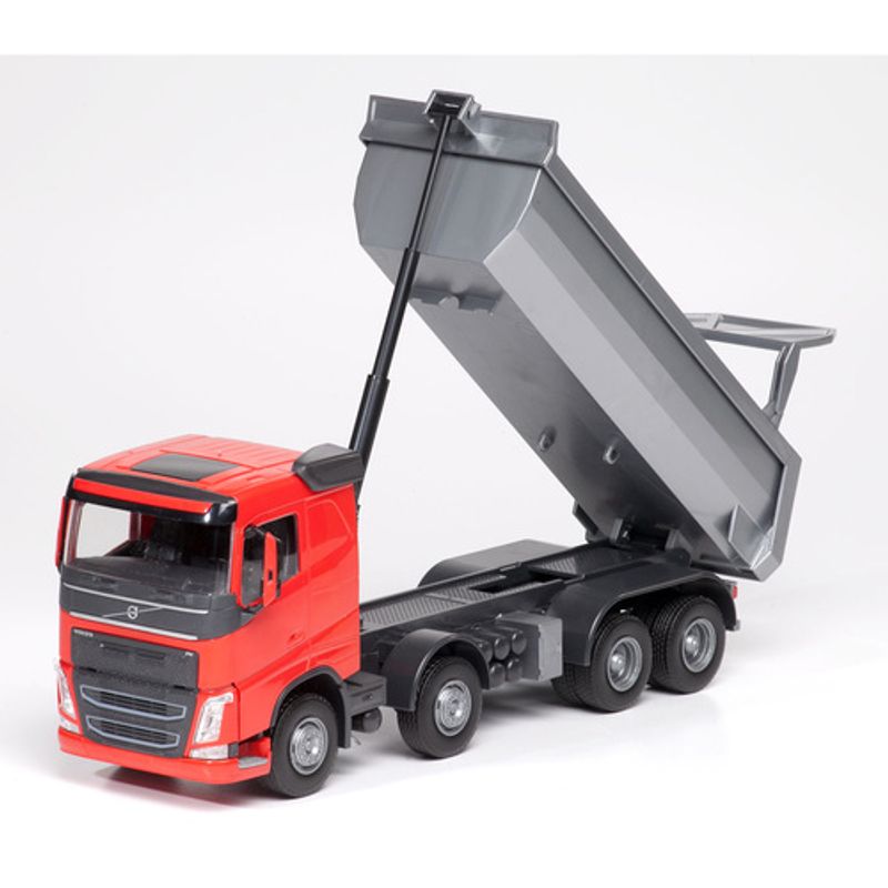 EMEK LASTEBIL VOLVO FH4 LOW CAB TIPPBIL 4 AKSLET, RØD 1:25