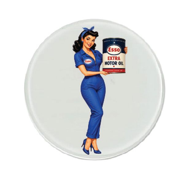 Hovedbilde Dekorative ØL/ Glassbrikker Retro Esso Dama
